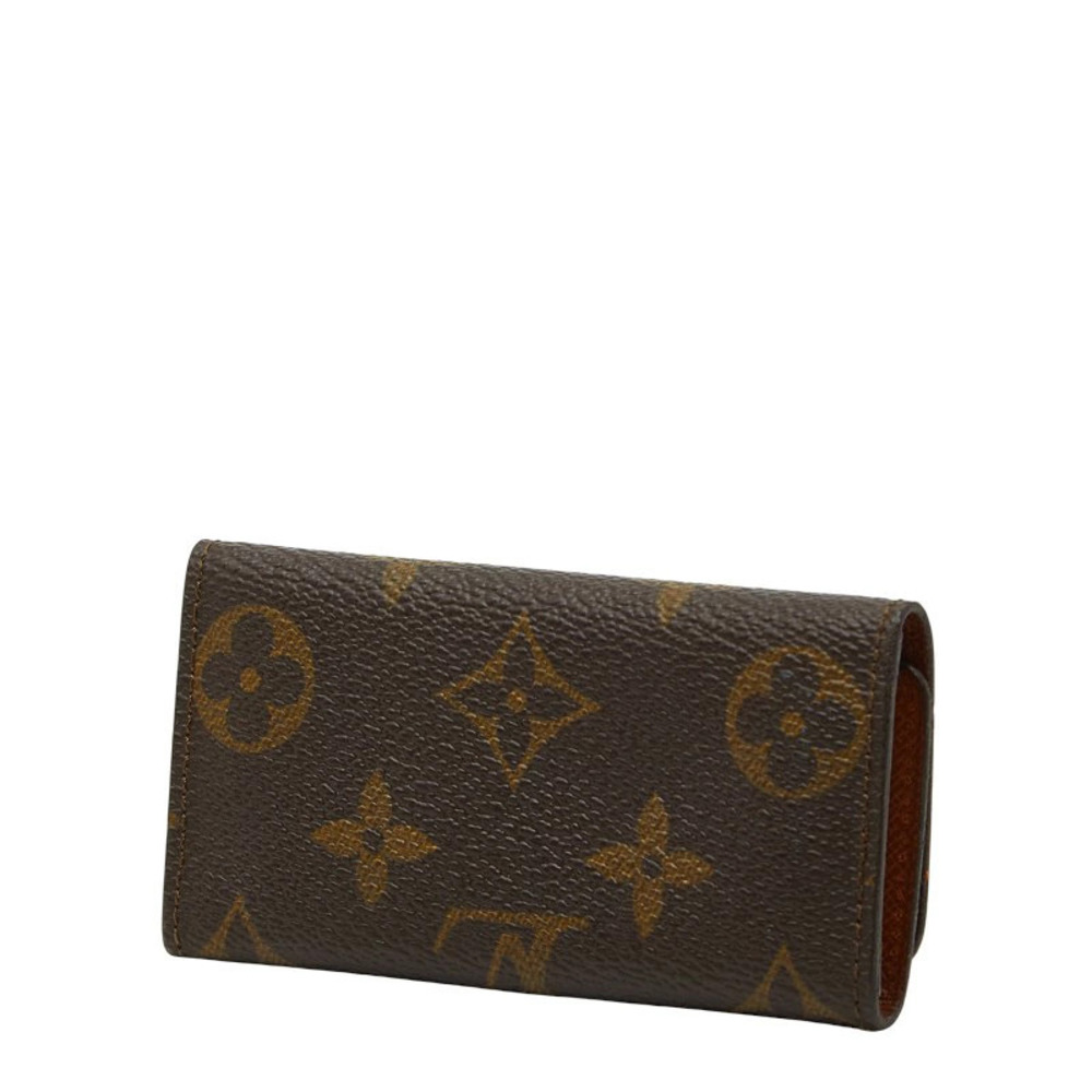 Louis Vuitton Case Leather Key Multicles Monogram Brown Wallet Brown
